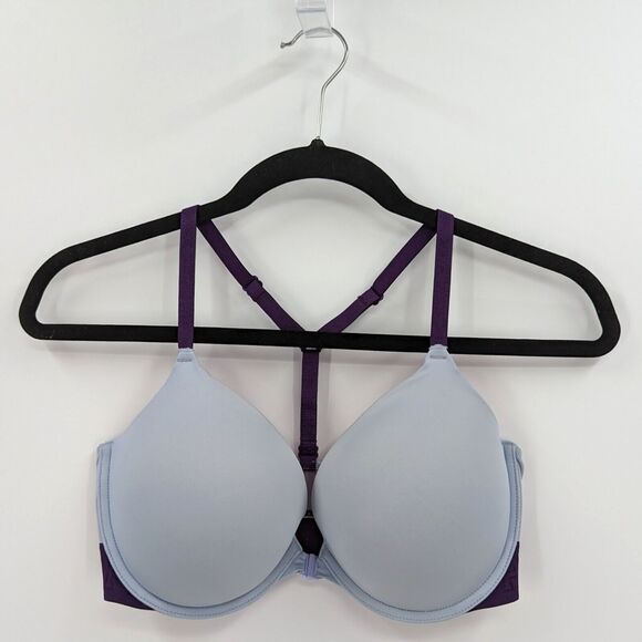Victoria's Secret PINK Bra Women’s 34DD Lavender Purple Push Up Racerback-Read - Picture 1 of 7